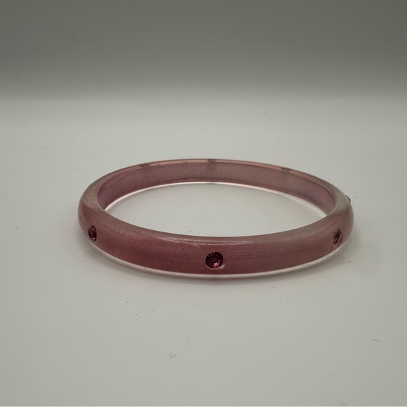 Splendette Pink Rhinestone Narrow Bangle - Picture 1 of 3